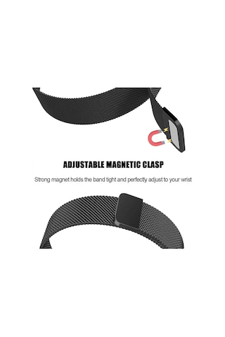 Huawei Watch Gt4 46mm Metal Hasır Mıknatıslı Manyetik Kordon 22mm