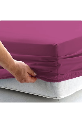 Bağcıklı %100 Pamuk Tek Kişilik Nevresim Takımı-mor Menekşe