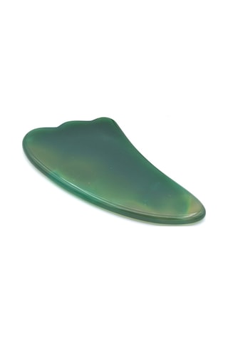 007 Hakiki Doğal Yeşil Akik Taşı Gua Sha Yüz Bakımı