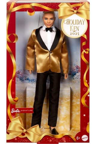 Barbie Ken 2025 Mutlu Yıllar Bebeği Beyaz Tenli