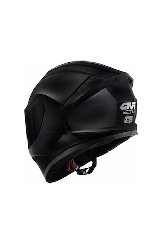 Gıvı 50.x Siyah Kask Siyah Vizör + Şeffaf Vizör Siyah