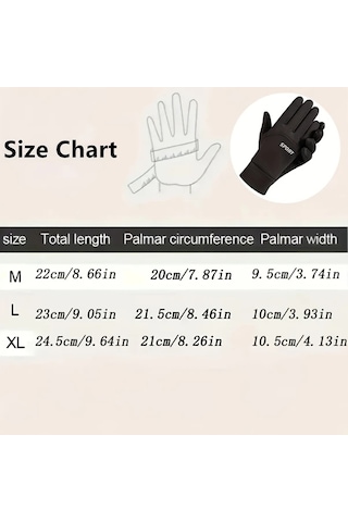 Elmpaly Kışlık Sıcak Tutan Buz Hokeyi Ve Açık Hava Spor Eldiveni Rüzgar Koruma Dokunmatik Uyumlu Siyah Xl Siyah