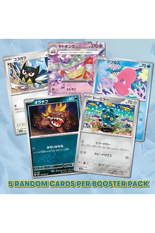 1 Paket 5 Kart Lisanslı Pokemon Snow Hazard Japonca Booster Paket Scarlet Violet Serisi