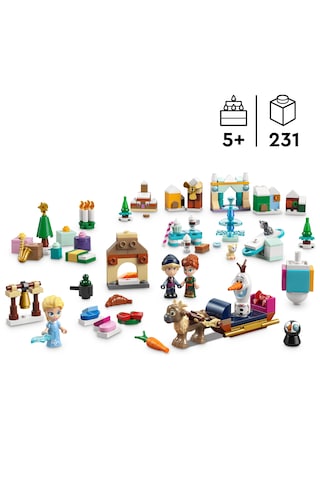 LEGO® ǀ Disney Karlar Ülkesi 2025 Yılbaşı Takvimi 43273 - 5 Yaş ve Üzeri Prenses Seven Çocuklar için Yaratıcı Oyuncak Yapım Seti (231P)