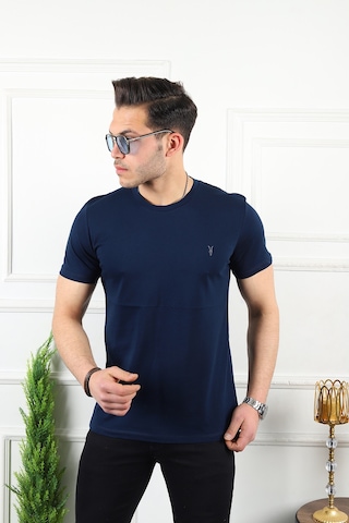 Kozik Standart Fit Bisiklet Yaka Erkek Tişört 5'li Çok Renkli 011 Çok Renkli