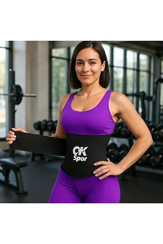 Sharpener Tummy Wrap Bel Korsesi 4 Mt Ayarlanabilir Bel İncelten, Ve Sıkılaştırıcı Waist Trainer Siyah