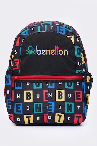 United Colors Of Benetton Erkek Çocuk 3'lü Okul Seti İlkokul Çantası & Beslenme & Kalemlik 13169 Siyah
