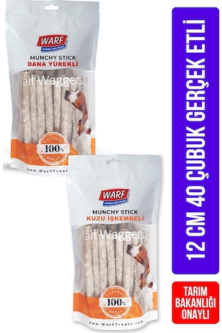 Warf Dana Yürekli Munchy Çubuk 400 G + Kuzu İşkembeli Munchy Çubuk 400 G Warf Dana Yürekli Munchy Çubuk 400 G + Kuzu İşkembeli Munchy Çubuk 400 G
