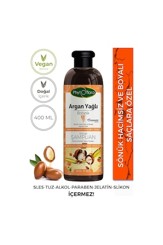 Phytoflora Tuzsuz Argan Yağlı Botanik Şampuan 400 ML