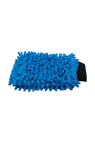 Mikrofiber Araba Araç Oto Yıkama Eldiveni Makarna Şönil Eldiven Mavi Oto Detailing