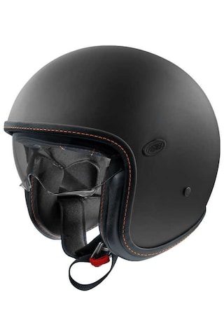 Premier Vintage Platinum Edition Kask Mat Siyah - Turuncu