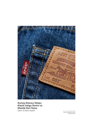 Levi's 501 Original Erkek Jean Pantolon 3249 Kot Mavi