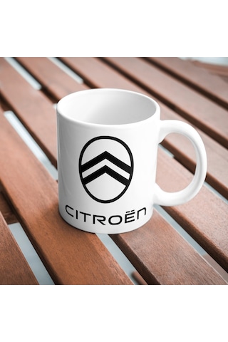 Applucky Citroen Logo Tarihçesi Baskı Kupa Bardak Beyaz