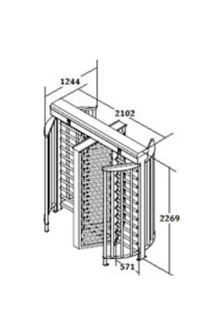 T2500d Double 3 Kollu Boy Turnike Tamamı Paslanmaz 360 Kg