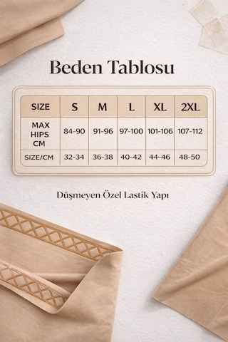 Qulat Paçalı Lazer Kesim Yüksek Bel Toparlayıcı Korse, İz Yapmaz Ten