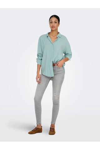 Only Onlzazima L/s Loose Wvn Noos Kadın Gömlek 15272523 Mint Yeşili