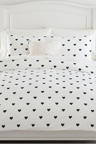 Heart Tek Kişilik Çarşafı Lastikli Kalpli Nevresim Takımı 001