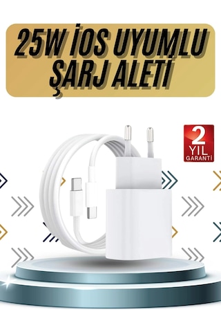 15/pro/pro Max 20w Apple Uyumlu iOS Hızlı Şarj Aleti Adaptörlü Beyaz