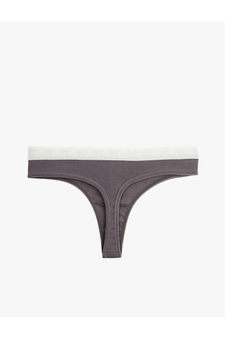 Koton Pamuklu Renk Kontrastlı Lastik Detaylı Rahat Kalıp String Külot Gri 6wlk30063mk Gri