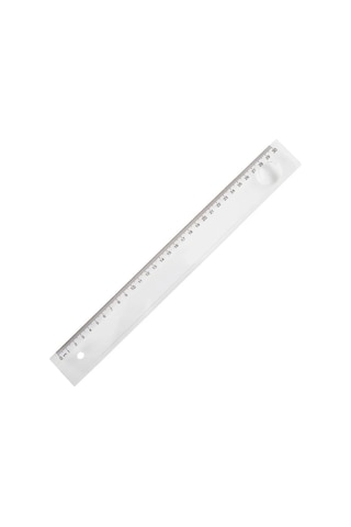 Ark Mercekli Geniş Büro Cetveli 30 cm 179 Şeffaf