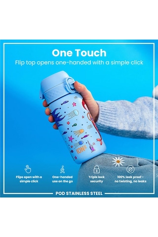 Ion8 - Paslanmaz Çelik Çocuk Suluk - Deniz Kızları - 400 Ml - Sızdırmaz Çok Renkli