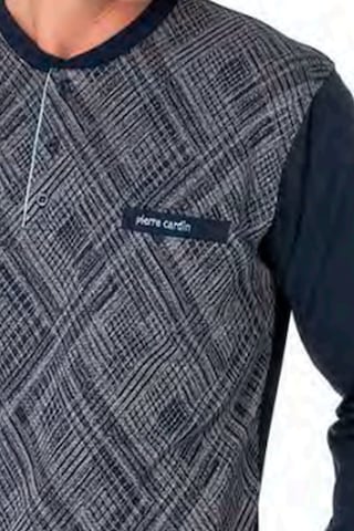 Pierre Cardin 6108 Erkek Uzun Kollu Yakası Düğmeli Pijama Takım-lacivert Lacivert