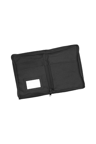 Dayanıklı 600d Oxford Kumaş Çok Cepli Araç Doküman Saklama Çantası - Elastik Halkalı Ve Fermuarlı Siyah Siyah