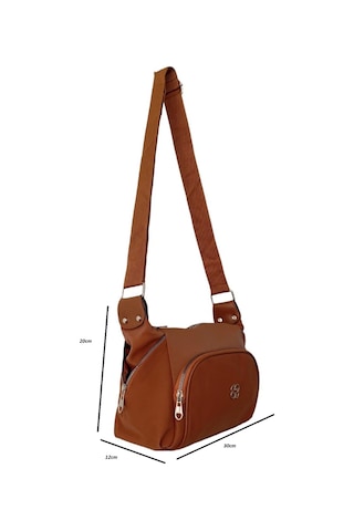 Mygeppetobag Suni Deri Bayan Çapraz Çanta -omuz Çantası Taba