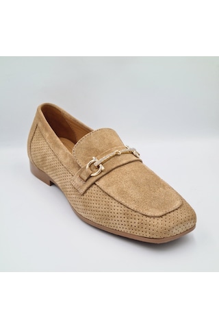 Greyder 34800 Taba Renk Nubuk Deri Kadın Formal Casual Ayakkabı Taba