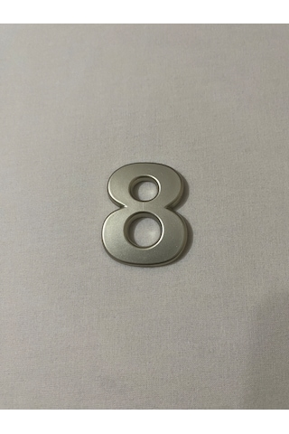 8 Sekiz Numara Yapışkanlı Daire Bina Villa Kapı Numarası Sarı Gold 4 Cmx5cm No:8 Plastik