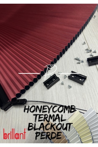 Brillant Marka Honeycomb Plise Perde Termal Ve Blackout Özelliği Çok Renkli