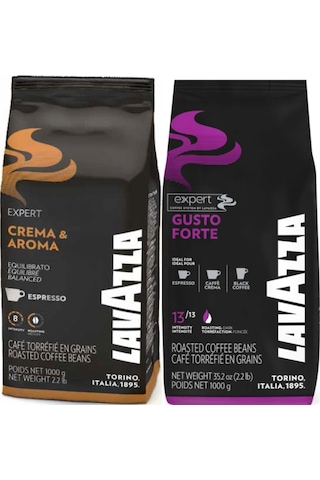 Lavazza Çekirdek Şöleni Paketi (Expert Gusto Forte 1 KG + Expert Crema Aroma 1 KG )