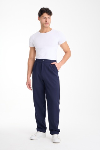 Gugus Erkek Baggy İthal Kumaş Pantolon Lacivert