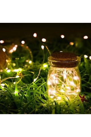 Peri Led Işık 3 Metre (sarı) Pilli + 15 Adet Küçük  Mandal