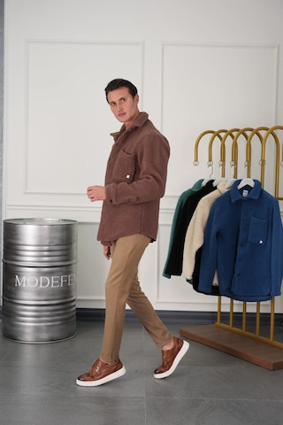 Modefendi Oversize Peluş Mont Kahverengi