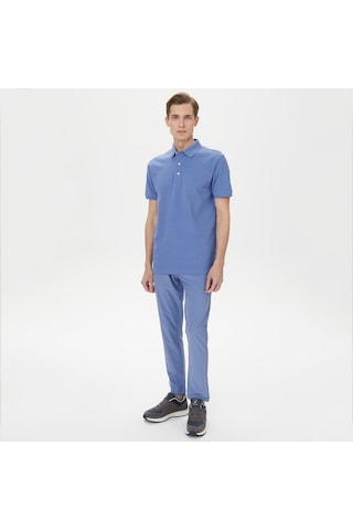 Nautica Erkek Mavi Slim Fit Kısa Kollu Polo Düz K35052t Mavi