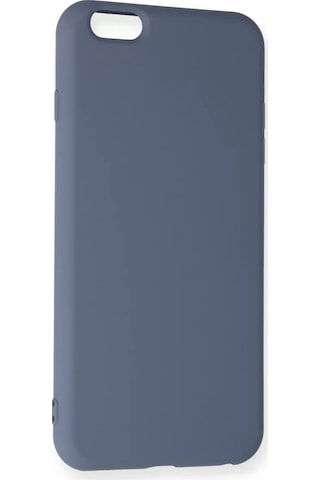 Newface Apple Uyumlu iPhone 6 Plus Kılıf Nano İçi Kadife Silikon - Gri Resimdeki