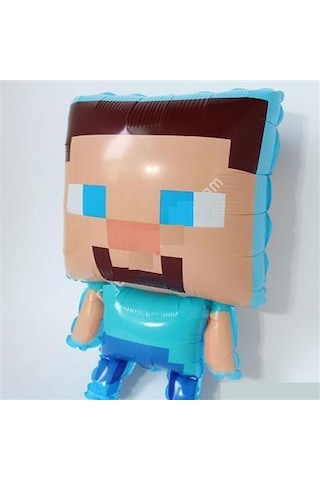 Minecraft Folyo Balon 70cmx45cm Doğum Günü Parti Helyumla Uçan