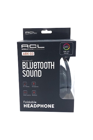 Acl ABK-03 Kablosuz Rgb Led Bluetooth Kulaküstü Kulaklık