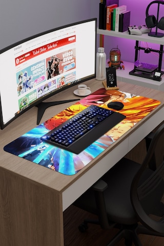 Fairy Tail Anime V3 - 90x40 Xxl Gaming Kauçuk Kaymaz Taban Mouse Pad Fare Altlığı