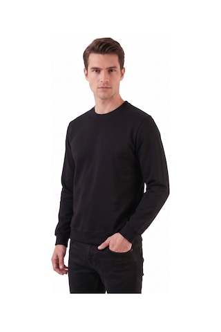 Baglan Erkek Sıfıyaka Sweatshirt Regular Kalıp Bgl-st05411 Siyah