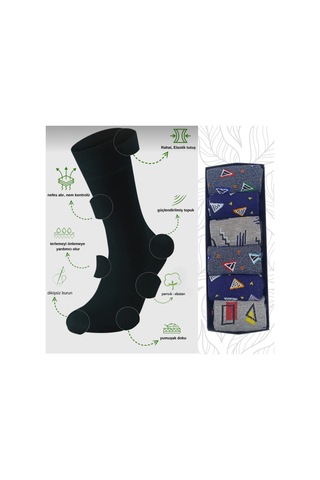 Garanti Çorap Eğlenceli Desenli Unisex Soket 6 Lı 1q Çok Renkli