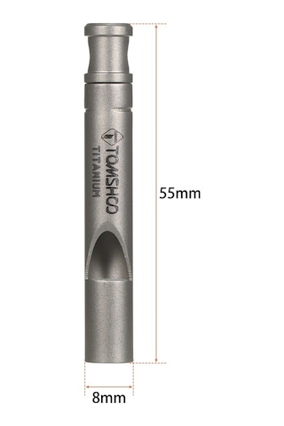 Pazly Tomshoo 2'li Ultra Hafif Titanyum Acil Düdük Kordonlu Kamp Yürüyüş Hayatta Kalma Çok Renkli Çok Renkli