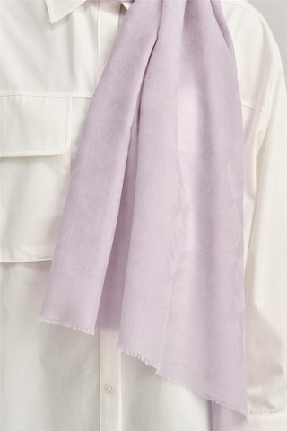 Armine Tencel Yün Monogram Desen Şal 15 Mor