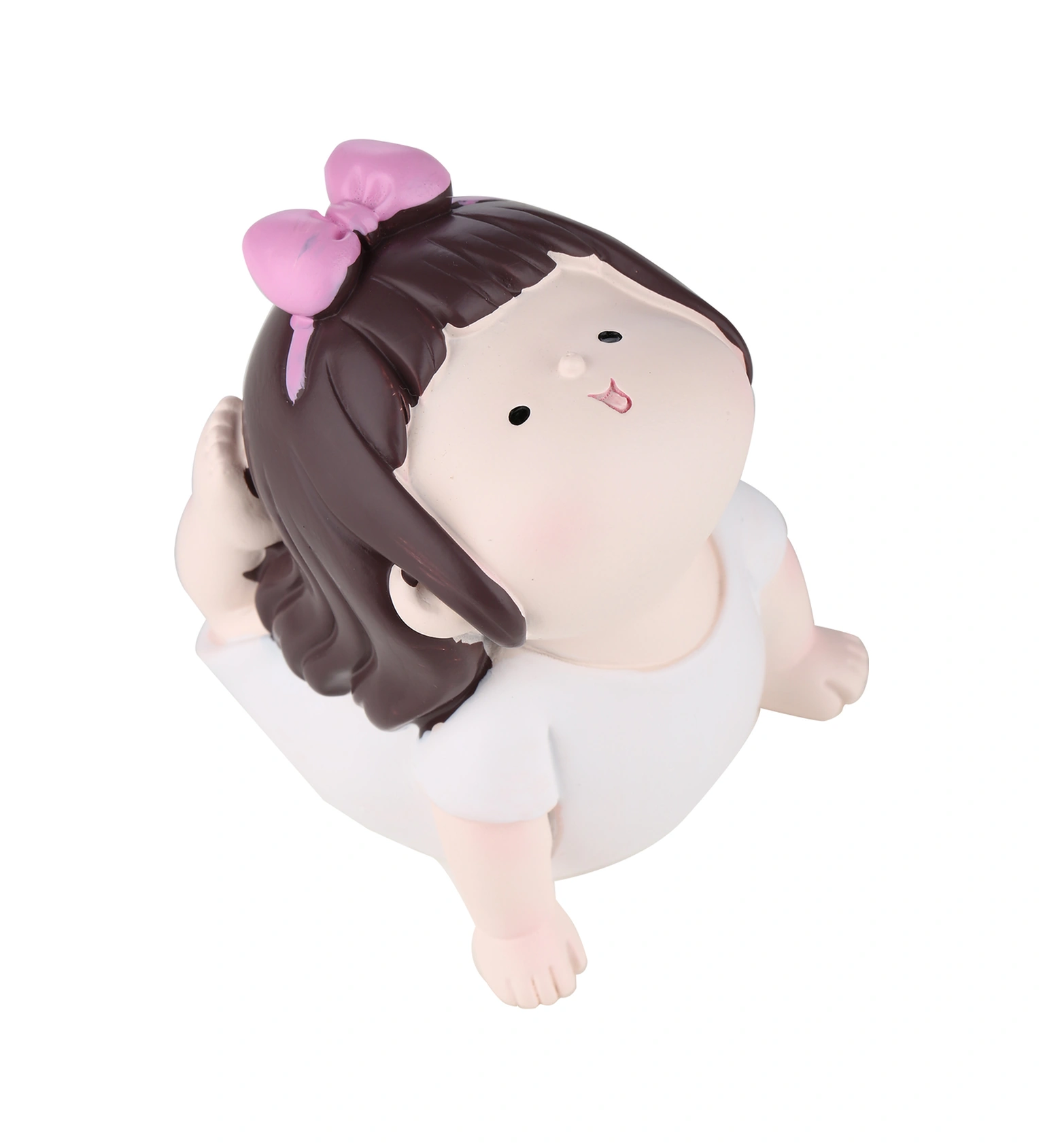 Folinda Yoga Pratiği Yapıyor Kumral Kız Figürü, Resin Materal, Ev Dekorasyonu, Masaüstü, Araba, Çocuk Odası, Hediye İçin Zevkli Figür