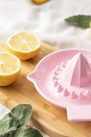 Akrilik Koyu Pembe Limon Sıkacağı Pratik Limon Sıkacağı Çok Renkli