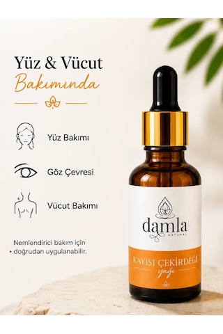 Biodamla Natural Kayısı Çekirdeği Yağı 20 Ml