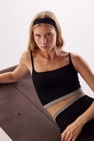Penti Siyah Çizgili Dikişsiz Seamless Spor Sütyeni