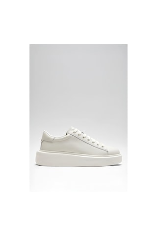 Lufian 112230221 Gage 25k Erkek Hakiki Deri Klasik Sneaker Beyaz Beyaz