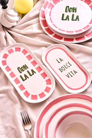 La Dolce Vita 8 Parça 2 Kişilik Yemek Takımı Cokrenklı Desenli